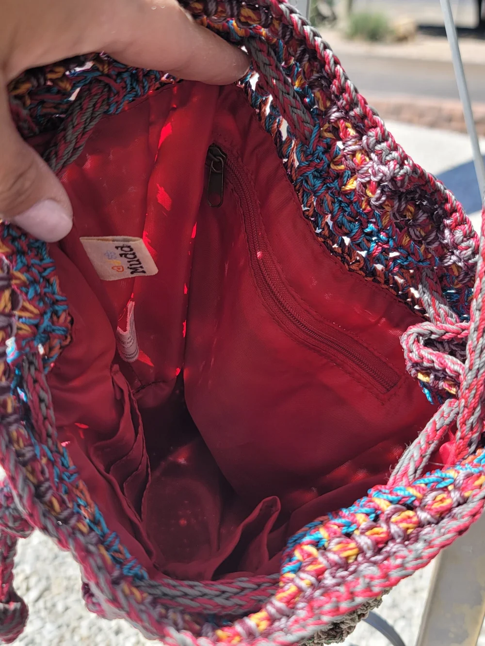 ✨ Mudd Y2K Vintage Boho Crochet Drawstring Bag ✨